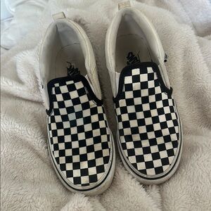 Vans Black and White Checkerboard Slip-Ons